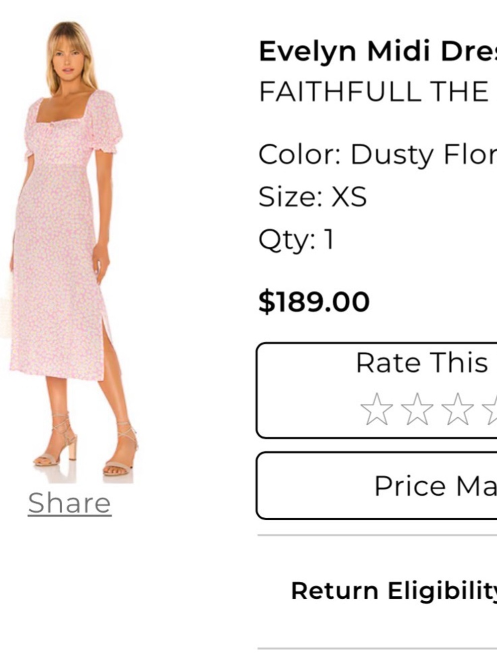 Faithfull the Brand Pink Floral Midi Dress